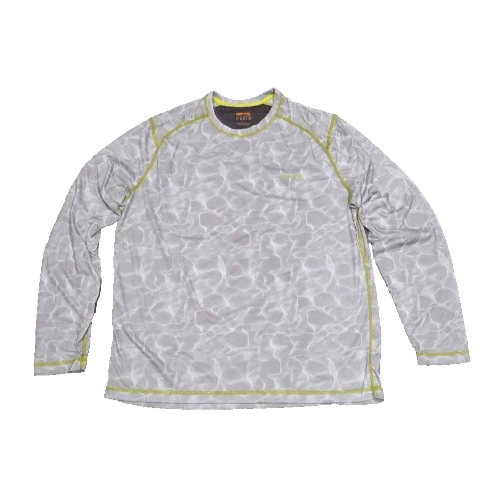 Orvis Dri-Release Long Sleeve Y2K Crew Shirt Water Vapor Gray Large A005342